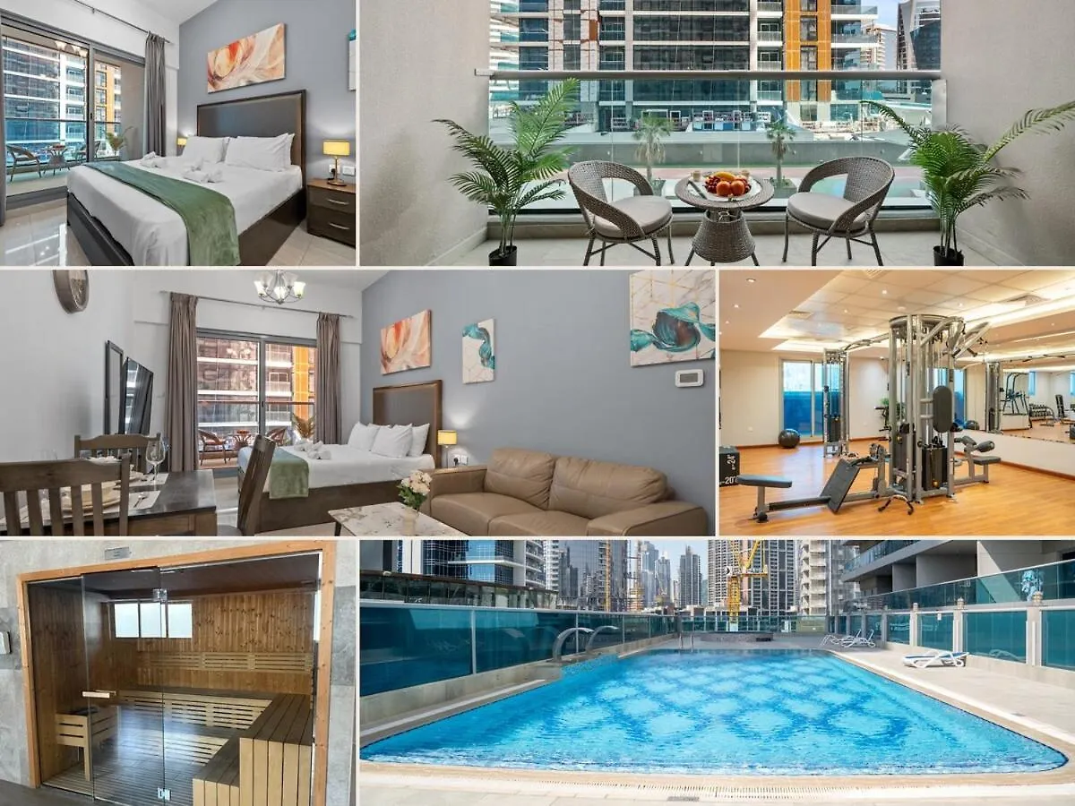Central Business Bay Studio By Stayinhomes - 10 Mins Burj Khalifa - Parking - Pool - Gym 迪拜 0*,  阿拉伯联合酋长国