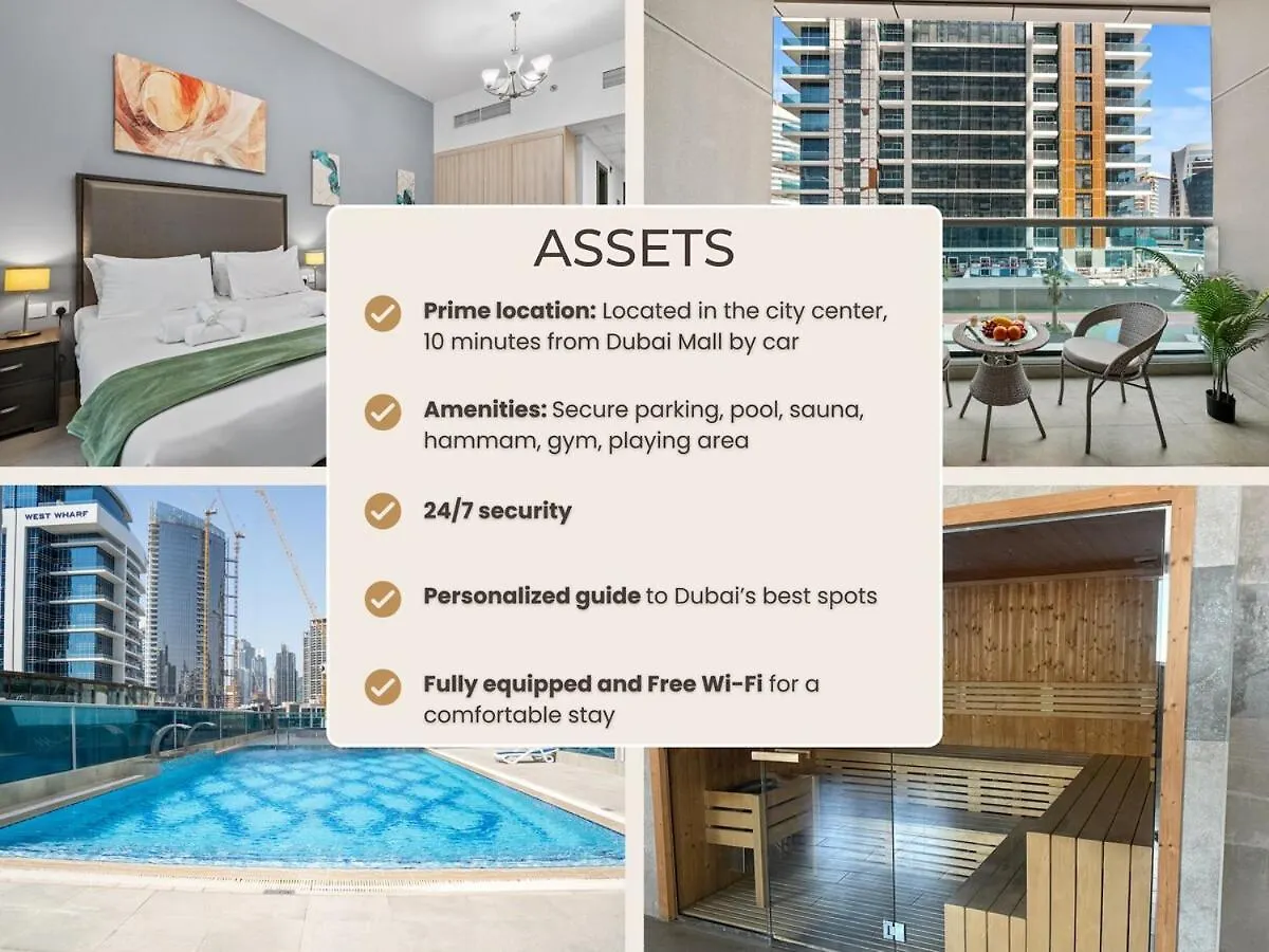 Central Business Bay Studio By Stayinhomes - 10 Mins Burj Khalifa - Parking - Pool - Gym 迪拜